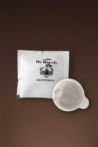 CAffè De Roccis cialda in carta decaffeinato wholesale coffee capsules range compatible capsules pods blends arabaica robusta